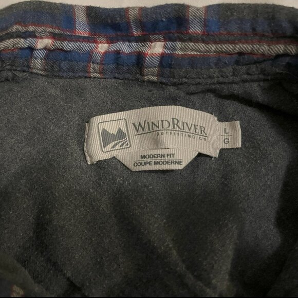 WindRiver Outfitting Co. - Men's Flannel Checkered Long Sleeve Shirt, Large - Picture 6 of 8